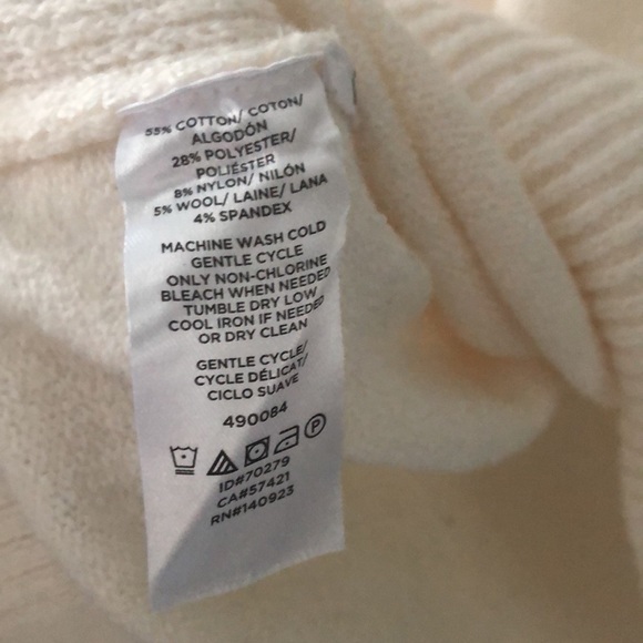 Loft Ivory Cozy Wrap Sweater, Size Medium - Picture 11 of 11